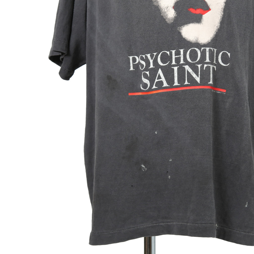 新品 SAINT M×××××× セントマイケル / 2025SS PSYCHOTIC SNT 半袖Tシャツ/ SM-HR8-0000-004 / size L (BLACK)