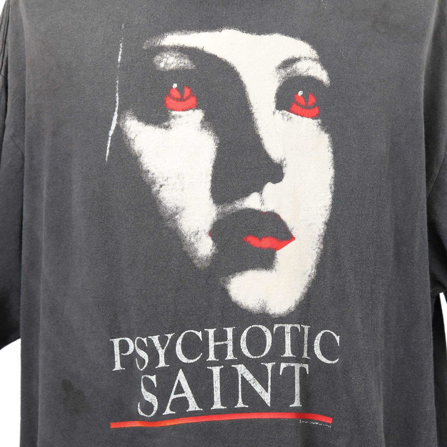 新品 SAINT M×××××× セントマイケル / 2025SS PSYCHOTIC SNT 半袖Tシャツ/ SM-HR8-0000-004 / size L (BLACK)