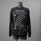 MM6 メゾン マルジェラ / 23SS インターシャ ロゴ 長袖 スウェット / S52GU0193 S25537 / size S (BLACK) ユニセックス
