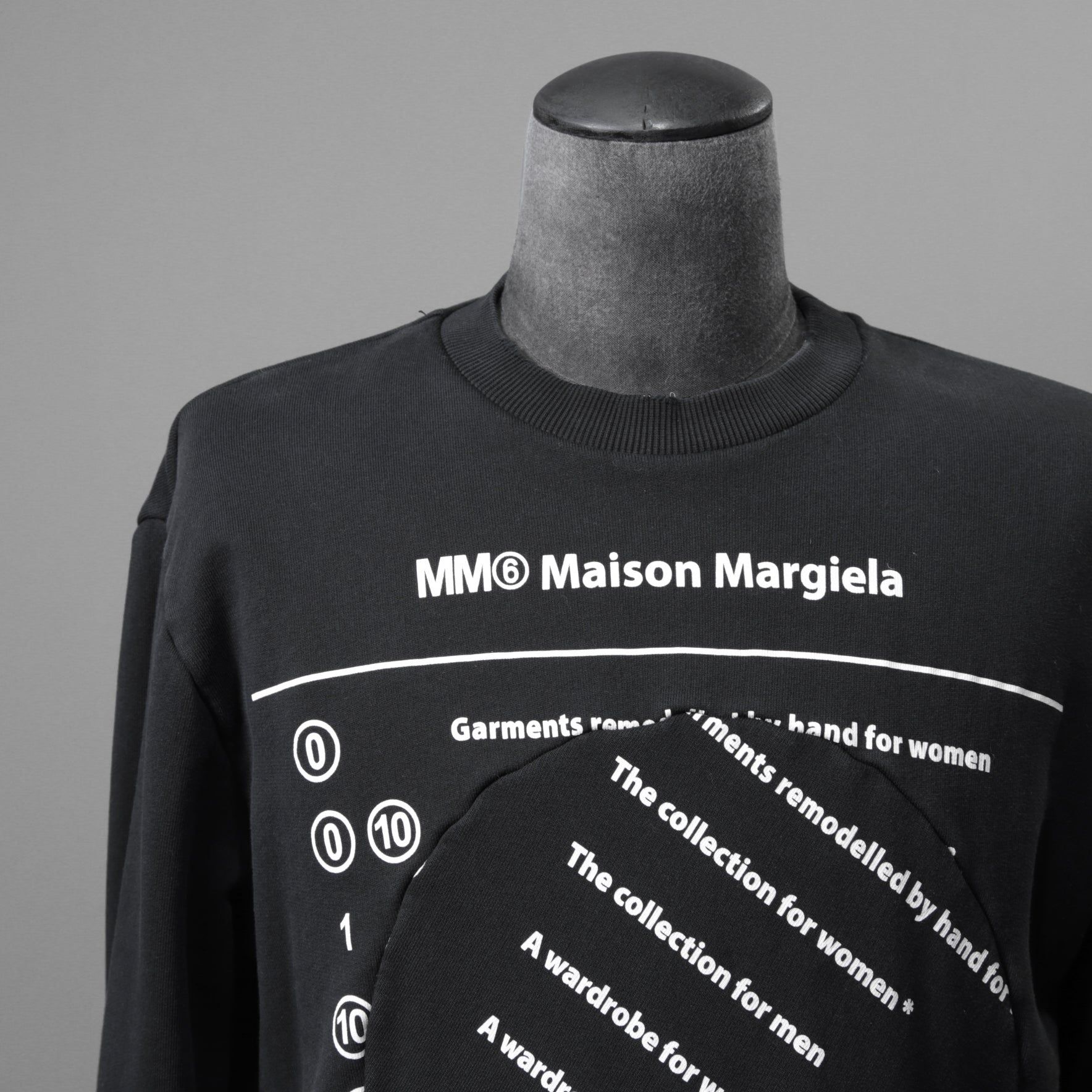 MM6 メゾン マルジェラ / 23SS インターシャ ロゴ 長袖 スウェット / S52GU0193 S25537 / size S (BLACK) ユニセックス