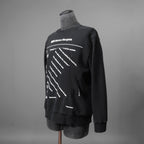 MM6 メゾン マルジェラ / 23SS インターシャ ロゴ 長袖 スウェット / S52GU0193 S25537 / size S (BLACK) ユニセックス