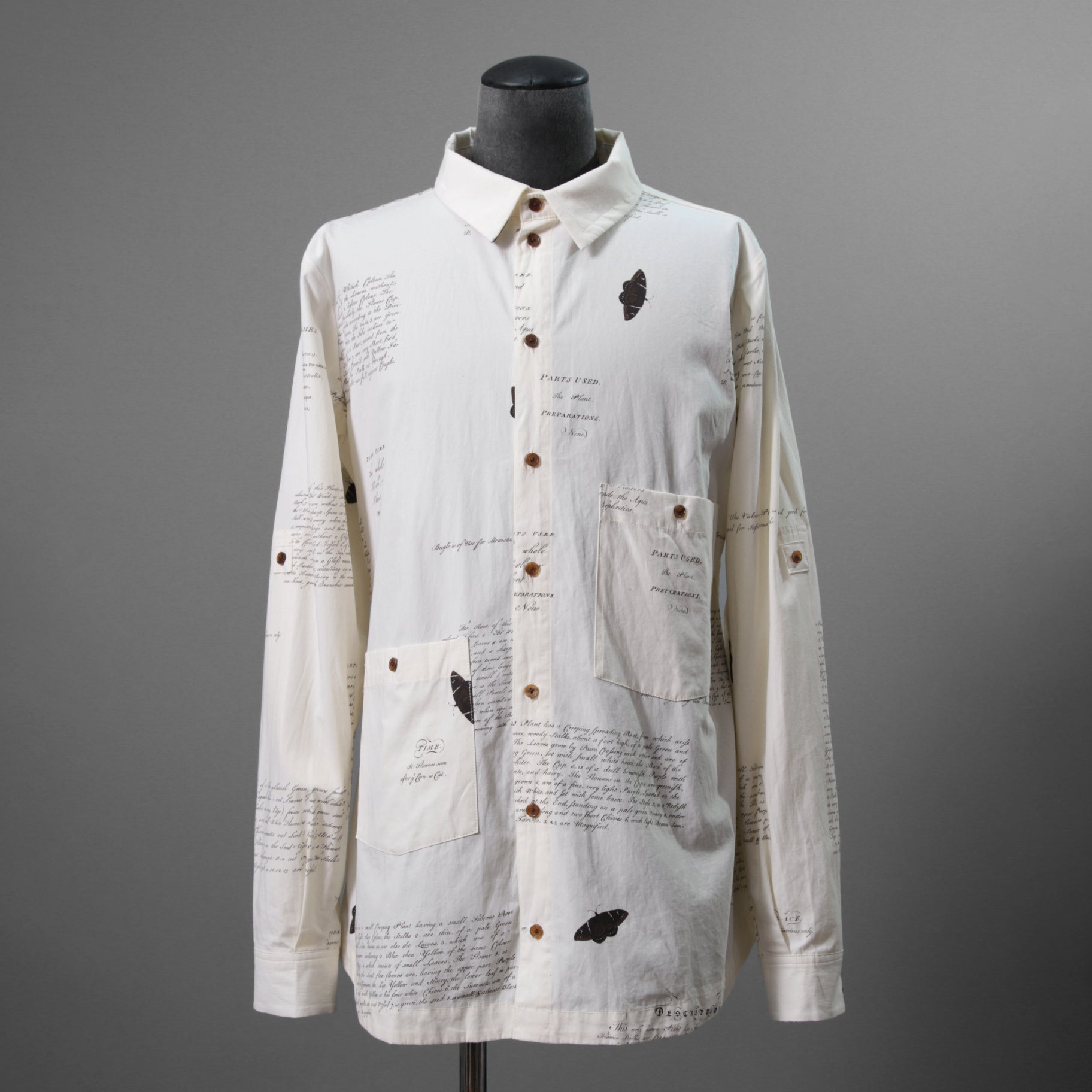 Aleksandr Manamis アレクサンダーマナミス / 25AW 美品 HERBARIUM NOTES CLASSIC SHIRT / 長袖シャツ / size 4 (HERBARIUM NOTES)
