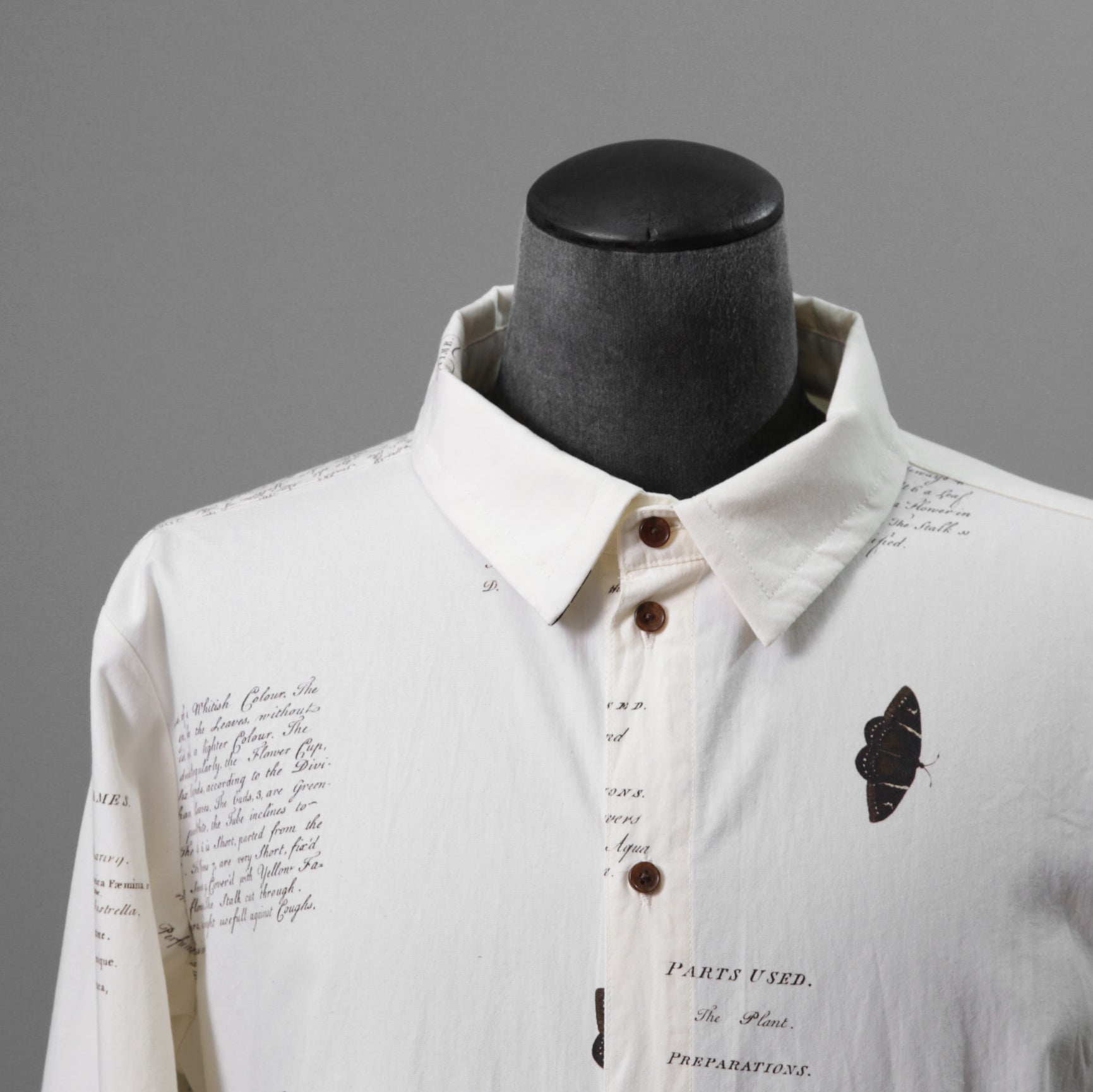 Aleksandr Manamis アレクサンダーマナミス / 25AW 美品 HERBARIUM NOTES CLASSIC SHIRT / 長袖シャツ / size 4 (HERBARIUM NOTES)