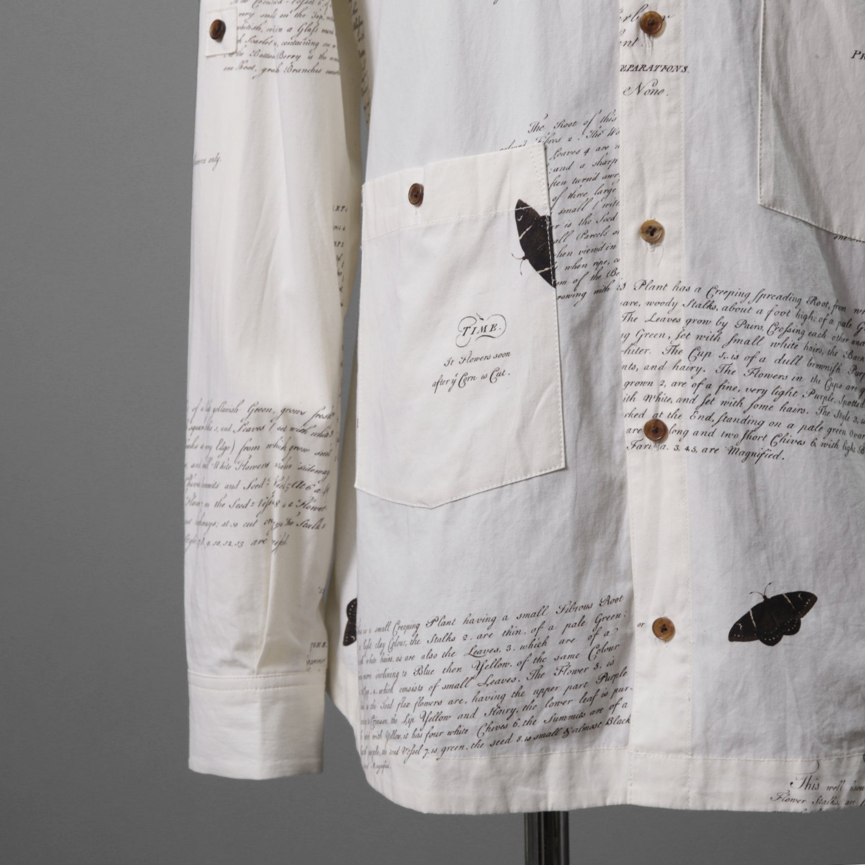 Aleksandr Manamis アレクサンダーマナミス / 25AW 美品 HERBARIUM NOTES CLASSIC SHIRT / 長袖シャツ / size 4 (HERBARIUM NOTES)
