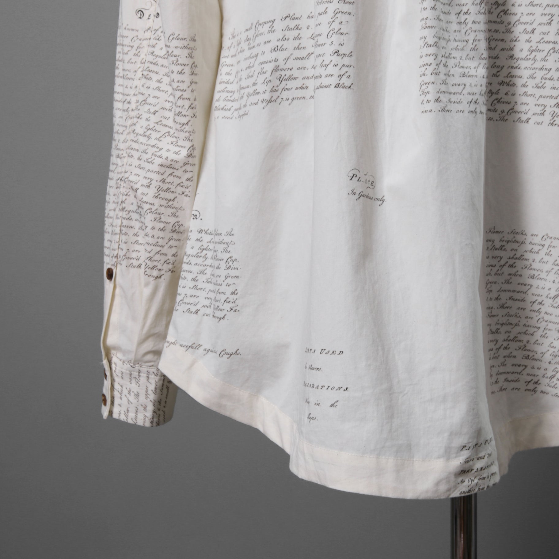 Aleksandr Manamis アレクサンダーマナミス / 25AW 美品 HERBARIUM NOTES CLASSIC SHIRT / 長袖シャツ / size 4 (HERBARIUM NOTES)