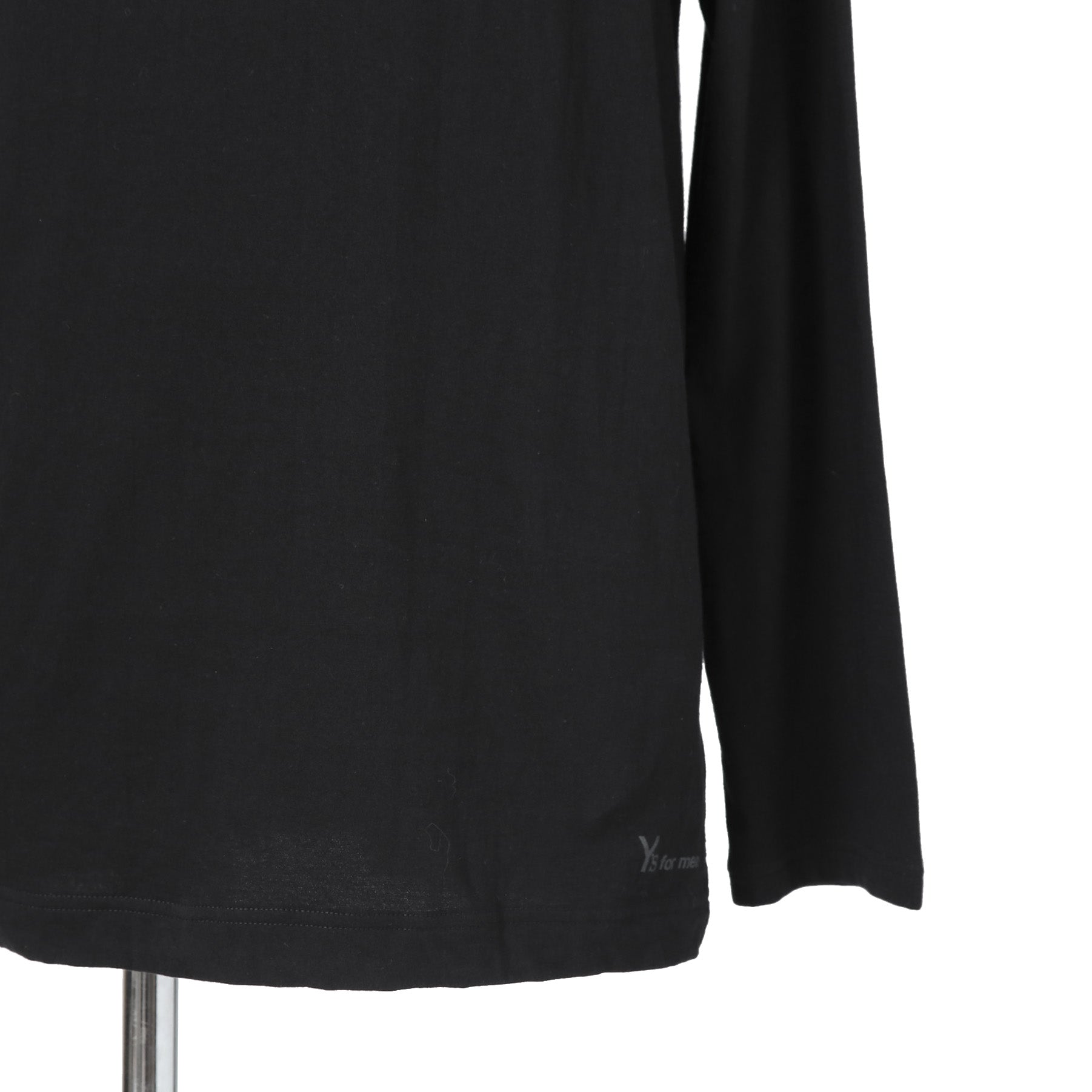 Y's for men ワイズフォーメン / LOGO PRINT 長袖 Tシャツ / size 3 BLACK