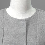 FENDI フェンディ / 18AW 美品 フォックスファーポケット付き ケープコート / FF8369 W1D / size 42 (GRAY) レディース