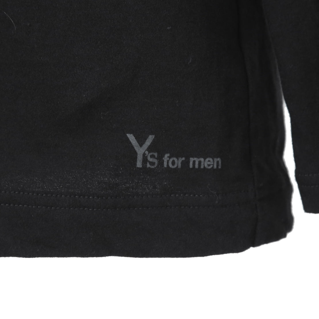 Y's for men ワイズフォーメン / LOGO PRINT 長袖 Tシャツ / size 3 BLACK