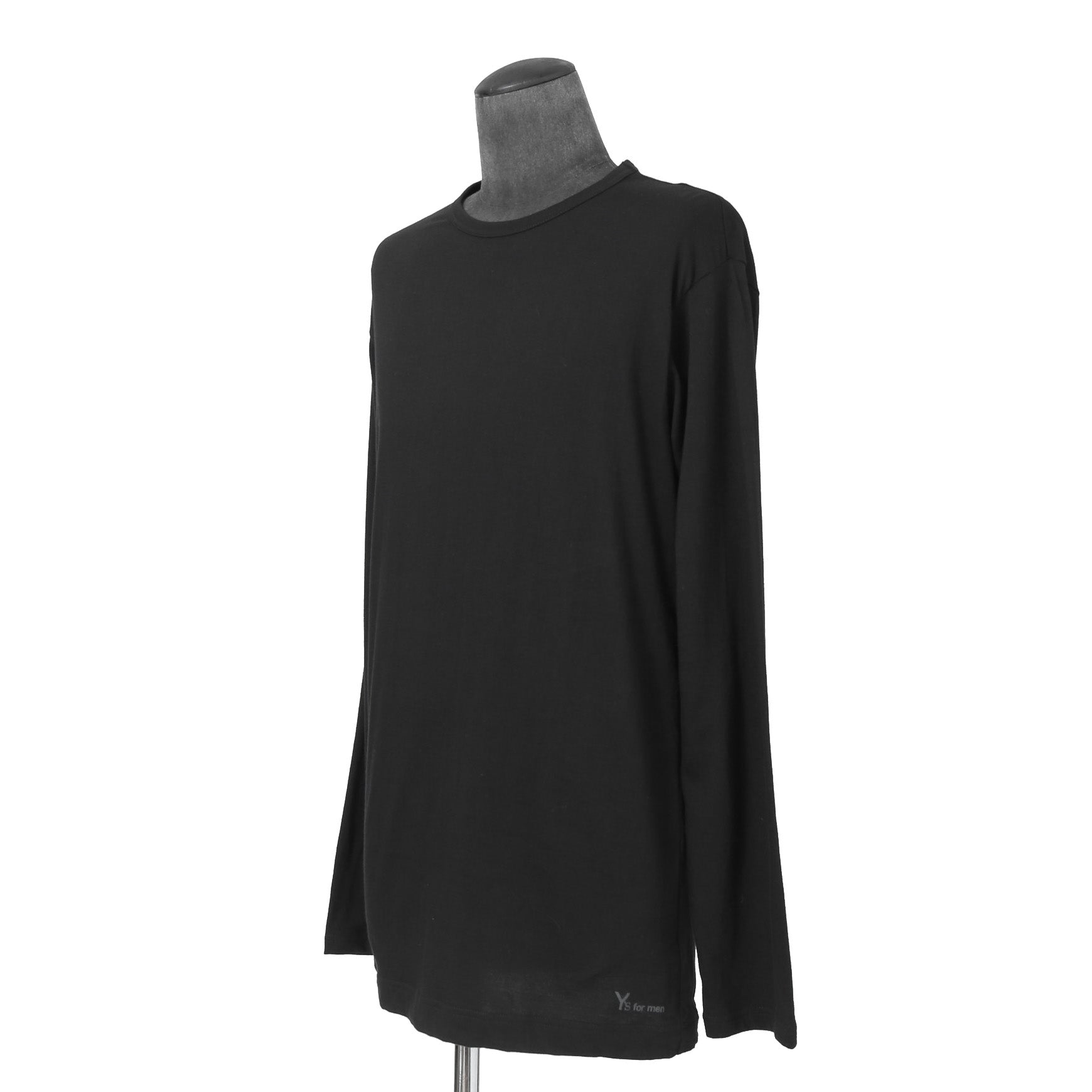 Y's for men ワイズフォーメン / LOGO PRINT 長袖 Tシャツ / size 3 BLACK