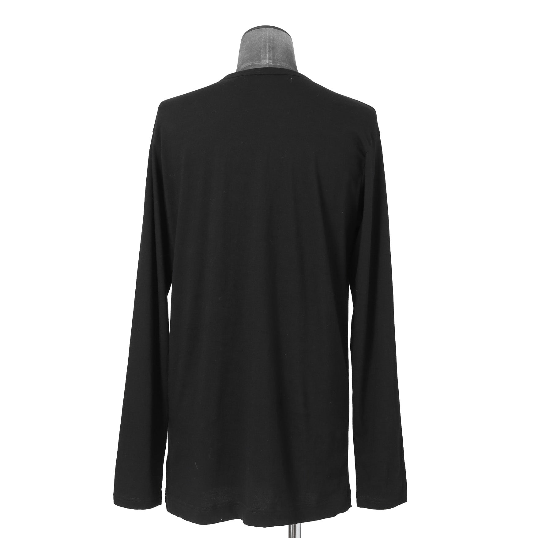 Y's for men ワイズフォーメン / LOGO PRINT 長袖 Tシャツ / size 3 BLACK