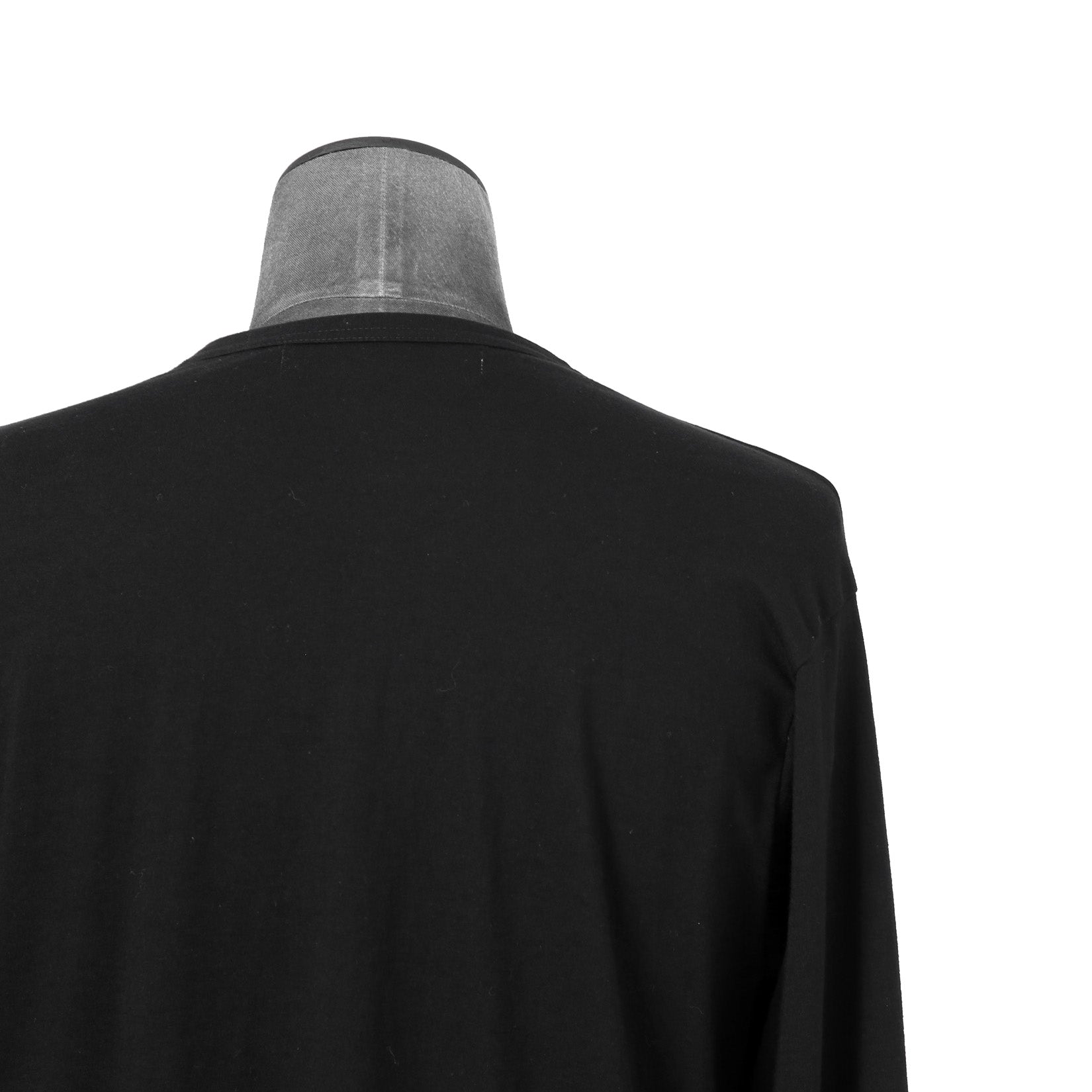 Y's for men ワイズフォーメン / LOGO PRINT 長袖 Tシャツ / size 3 BLACK