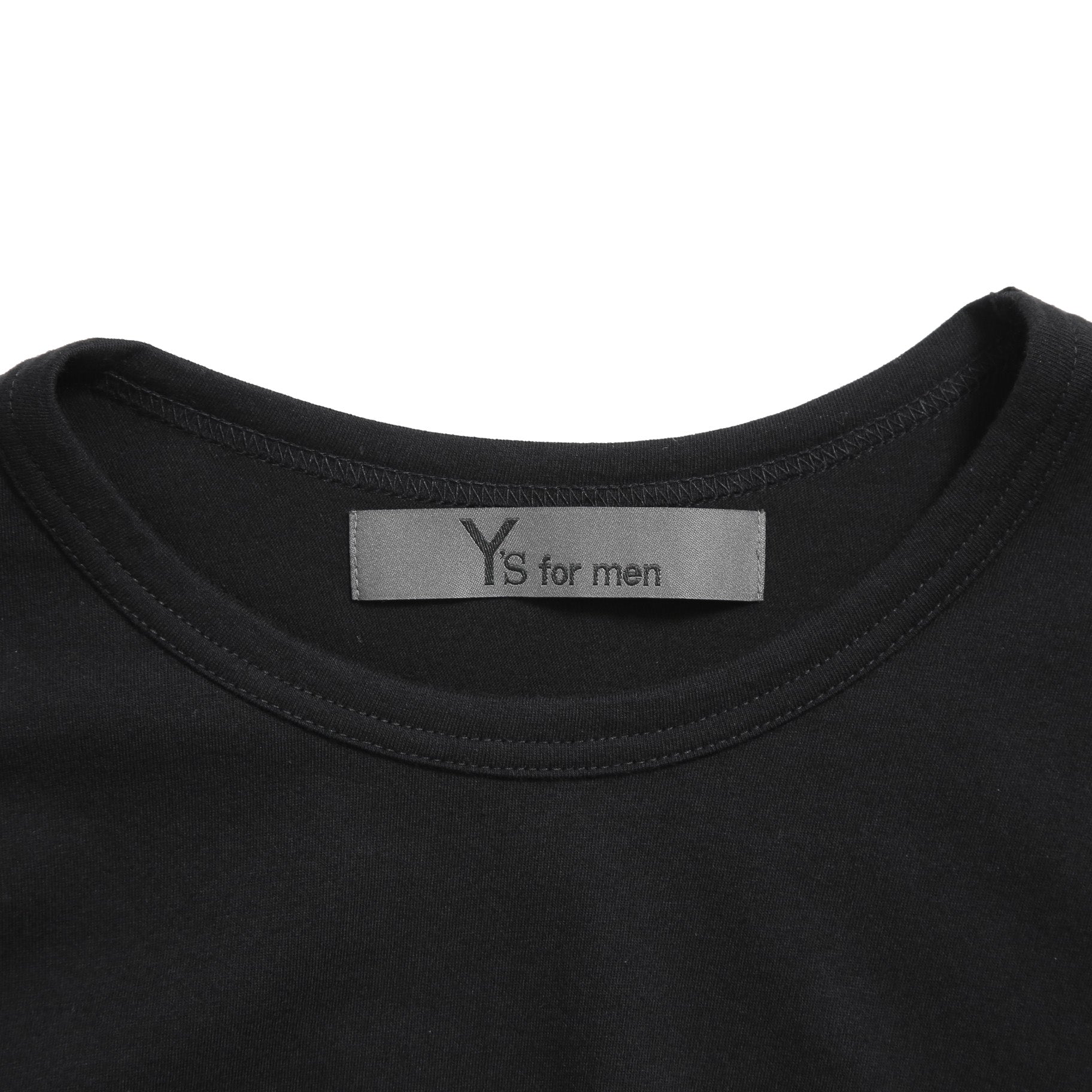 Y's for men ワイズフォーメン / LOGO PRINT 長袖 Tシャツ / size 3 BLACK