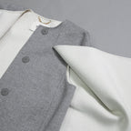 FENDI フェンディ / 18AW 美品 フォックスファーポケット付き ケープコート / FF8369 W1D / size 42 (GRAY) レディース