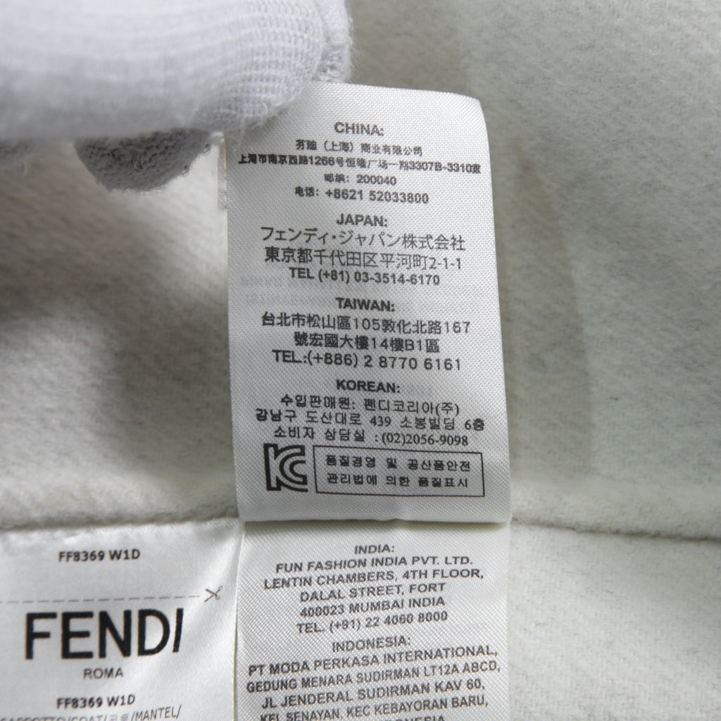 FENDI フェンディ / 18AW 美品 フォックスファーポケット付き ケープコート / FF8369 W1D / size 42 (GRAY) レディース
