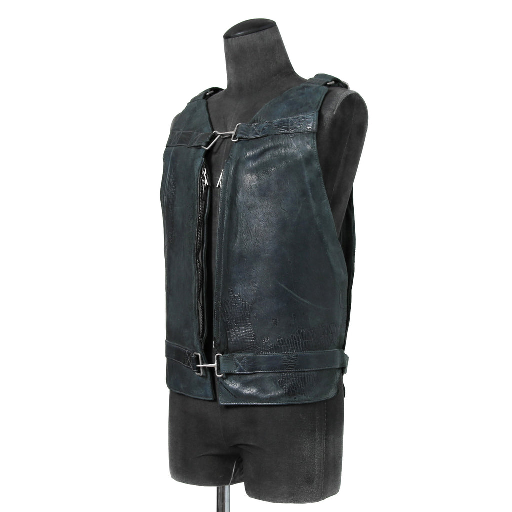 新品 CAROL CHRISTIAN POELL / 2018年 Horse Cordovan O.D / VEST BAG / size 46 (19 NAVY)