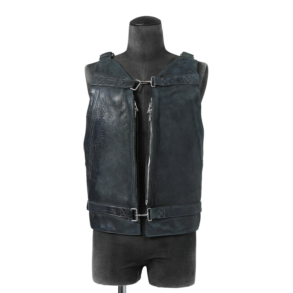 新品 CAROL CHRISTIAN POELL / 2018年 Horse Cordovan O.D / VEST BAG / size 46 (19 NAVY)