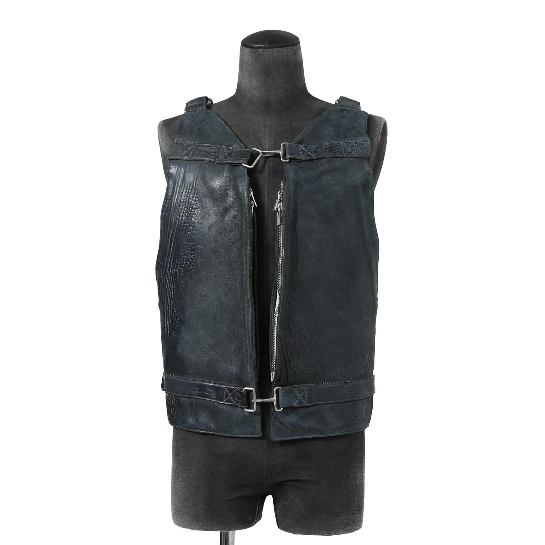 新品 CAROL CHRISTIAN POELL / 2018年 Horse Cordovan O.D / VEST BAG / size 46 (19 NAVY)