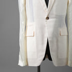 RICK OWENS リックオウエンス / 22SS 美品 / FOGACHINE / Soft Woven Blazer / セミシアージャケット / RU01B1724-OR / size 48 (NATURAL)
