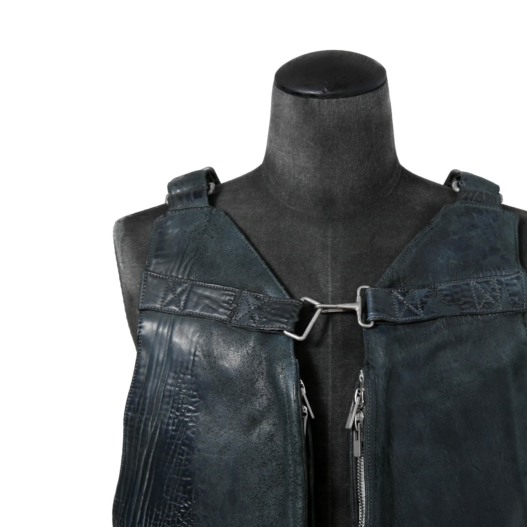 新品 CAROL CHRISTIAN POELL / 2018年 Horse Cordovan O.D / VEST BAG / size 46 (19 NAVY)