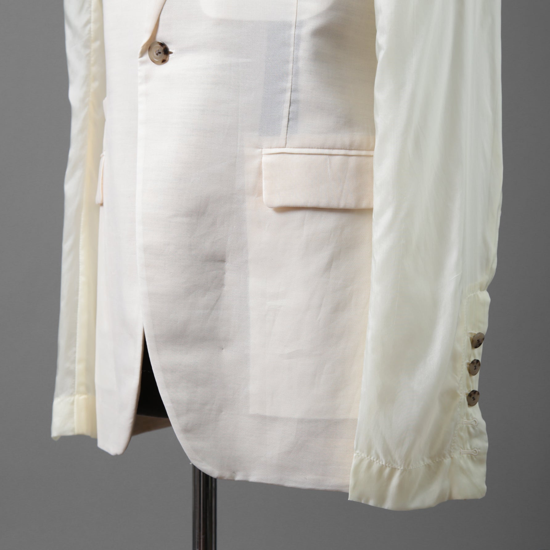 RICK OWENS リックオウエンス / 22SS 美品 / FOGACHINE / Soft Woven Blazer / セミシアージャケット / RU01B1724-OR / size 48 (NATURAL)