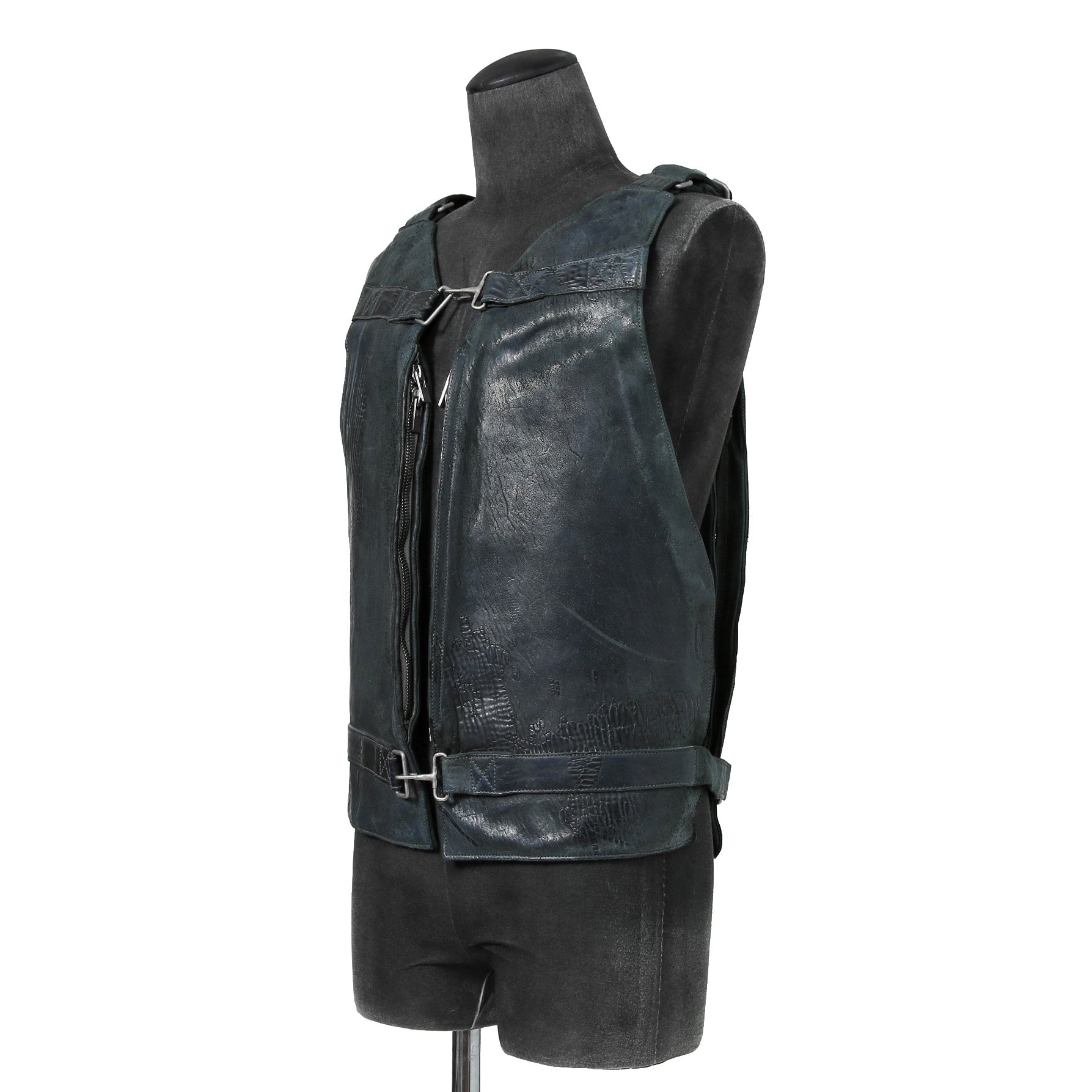 新品 CAROL CHRISTIAN POELL / 2018年 Horse Cordovan O.D / VEST BAG / size 46 (19 NAVY)