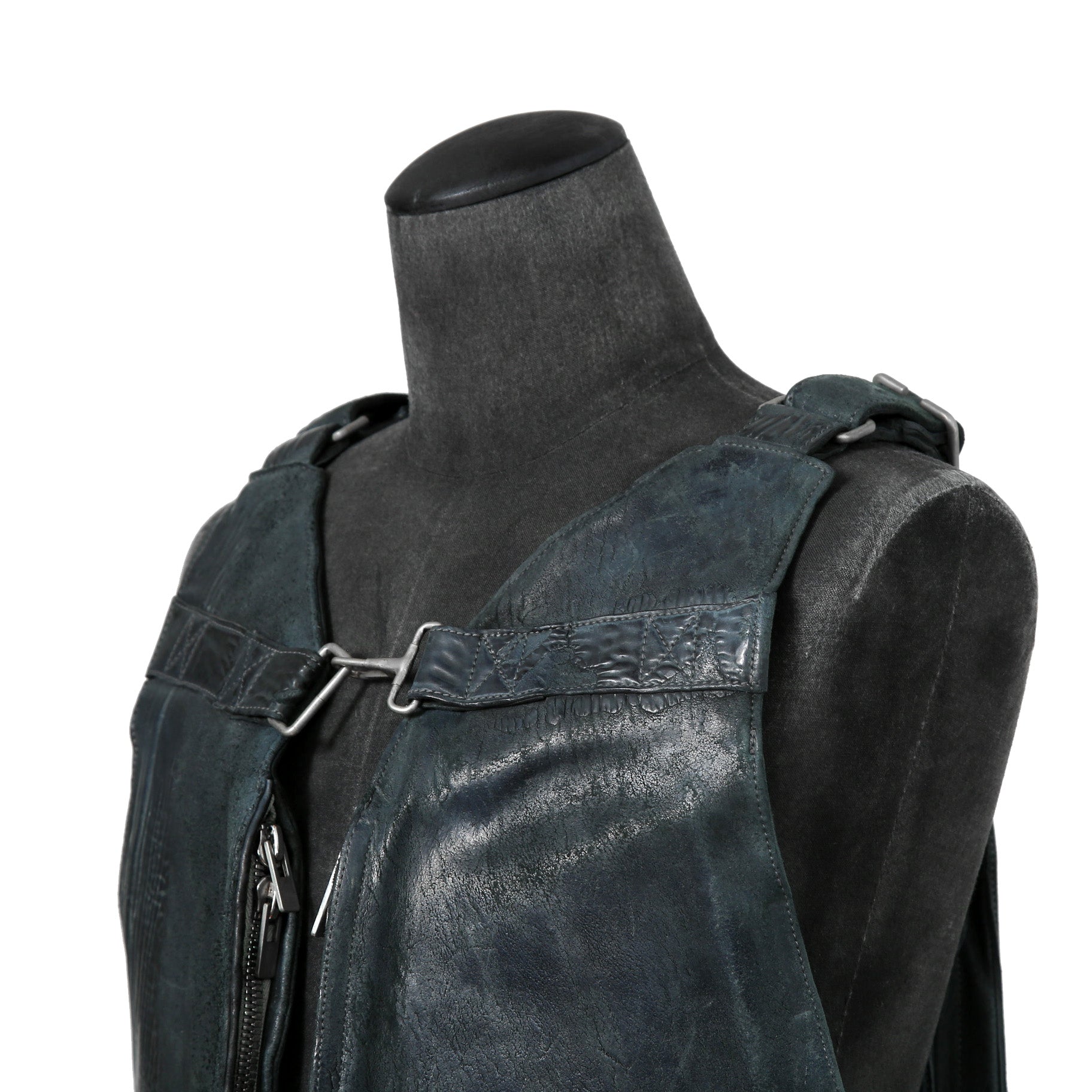 新品 CAROL CHRISTIAN POELL / 2018年 Horse Cordovan O.D / VEST BAG / size 46 (19 NAVY)