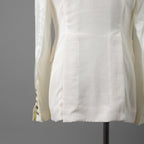 RICK OWENS リックオウエンス / 22SS 美品 / FOGACHINE / Soft Woven Blazer / セミシアージャケット / RU01B1724-OR / size 48 (NATURAL)