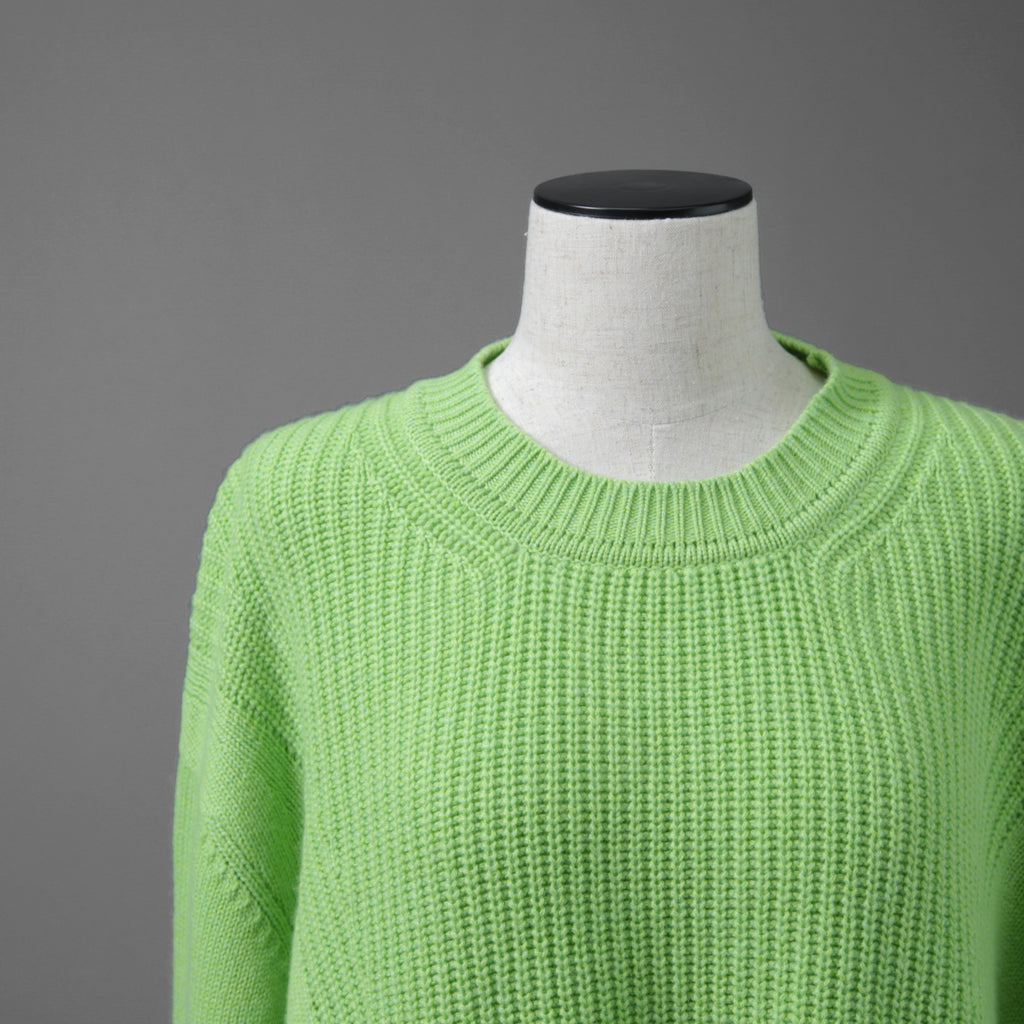 HERMES エルメス / 23SS カシミヤ コットン プルオーバー ニット / 3E2604D1 / size 40 (GREEN)