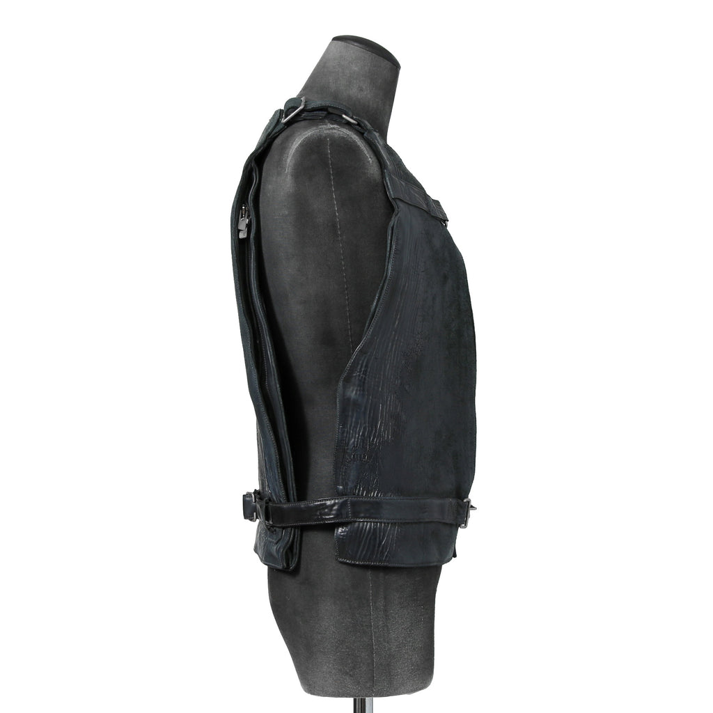 新品 CAROL CHRISTIAN POELL / 2018年 Horse Cordovan O.D / VEST BAG / size 46 (19 NAVY)
