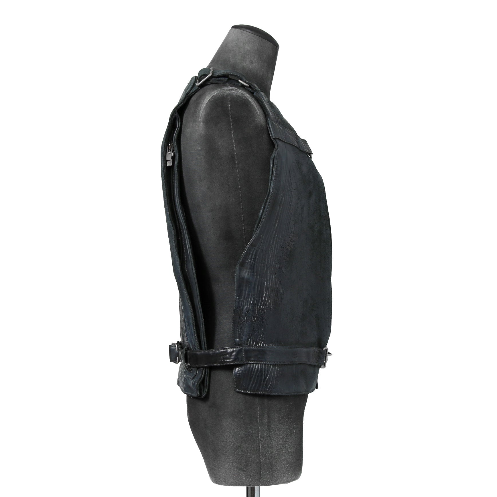新品 CAROL CHRISTIAN POELL / 2018年 Horse Cordovan O.D / VEST BAG / size 46 (19 NAVY)