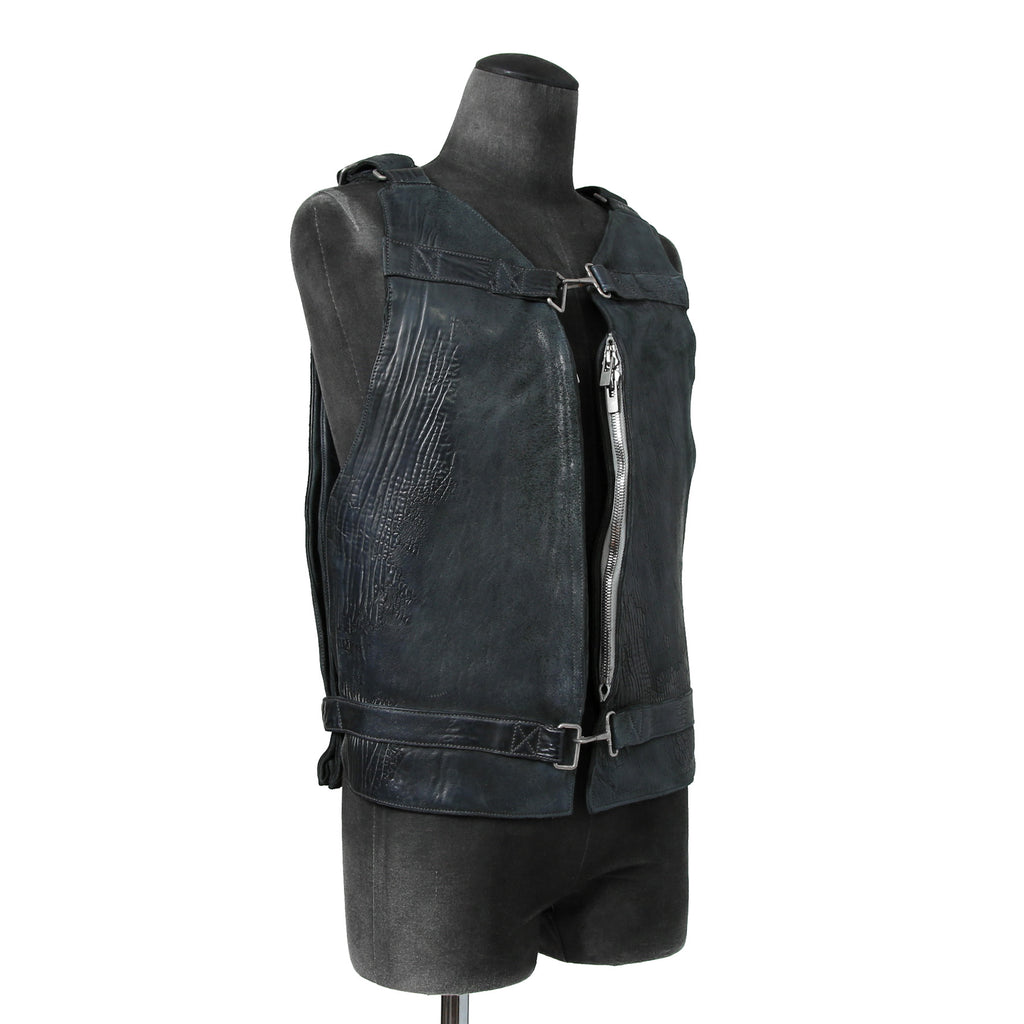 新品 CAROL CHRISTIAN POELL / 2018年 Horse Cordovan O.D / VEST BAG / size 46 (19 NAVY)
