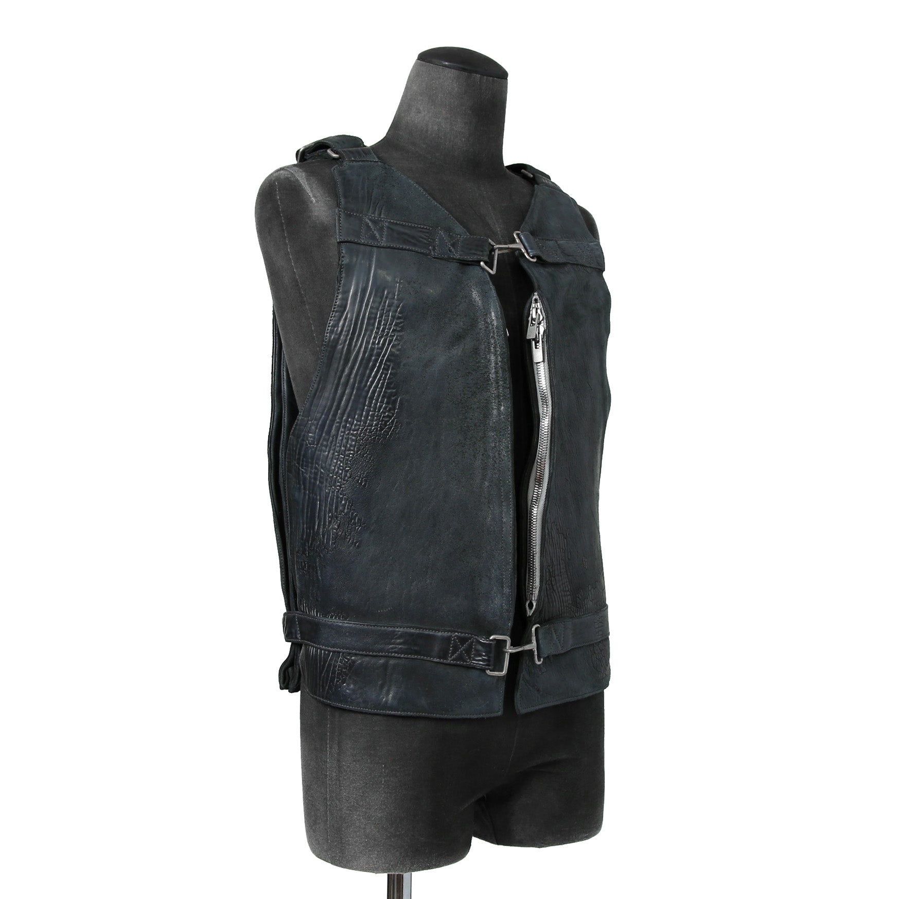 新品 CAROL CHRISTIAN POELL / 2018年 Horse Cordovan O.D / VEST BAG / size 46 (19 NAVY)