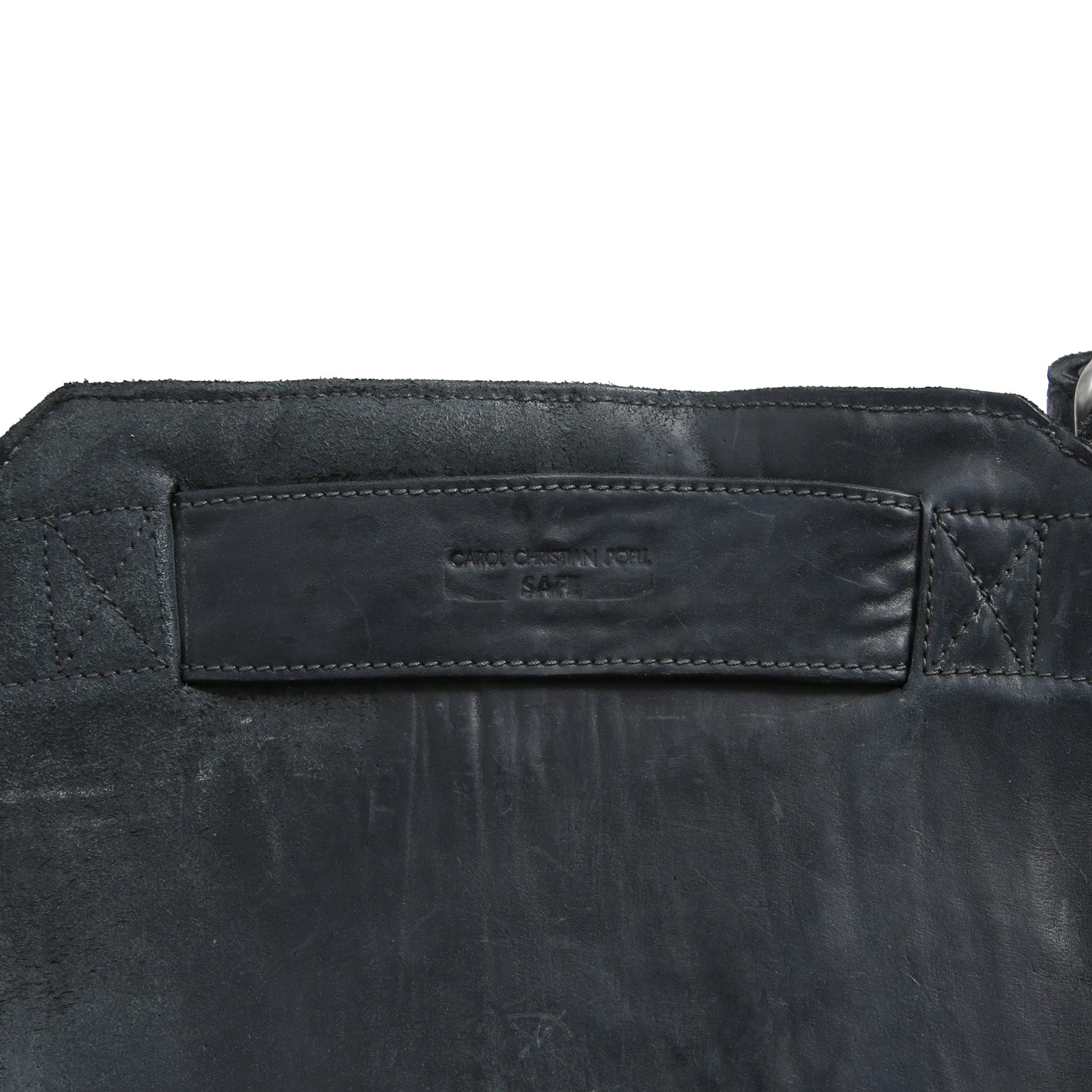 新品 CAROL CHRISTIAN POELL / 2018年 Horse Cordovan O.D / VEST BAG / size 46 (19 NAVY)
