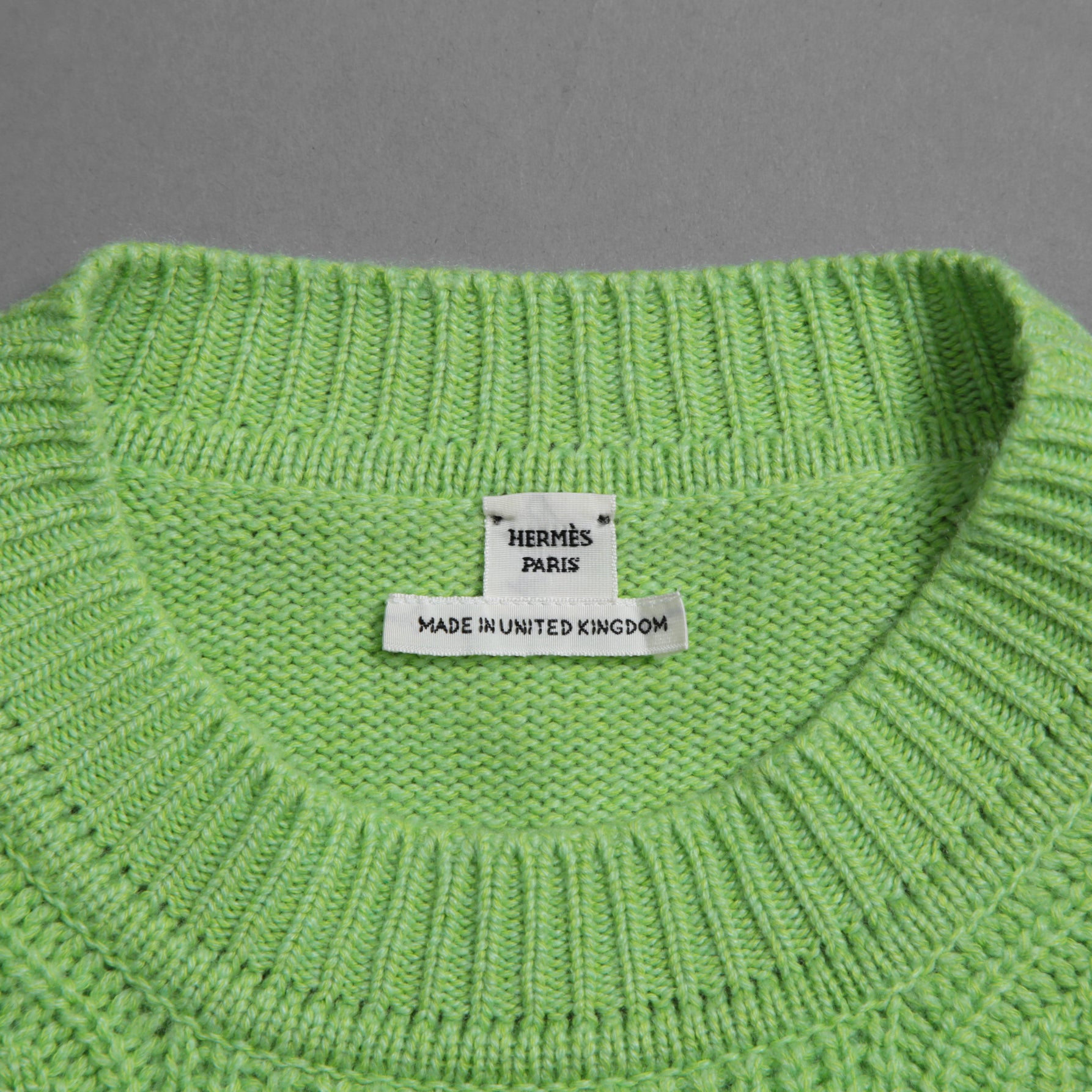 HERMES エルメス / 23SS カシミヤ コットン プルオーバー ニット / 3E2604D1 / size 40 (GREEN)