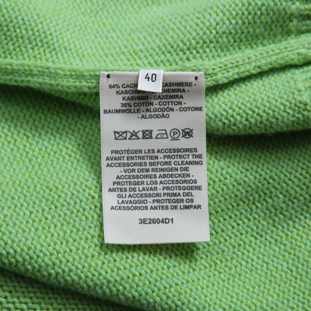 HERMES エルメス / 23SS カシミヤ コットン プルオーバー ニット / 3E2604D1 / size 40 (GREEN)