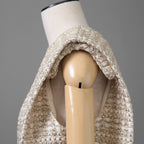 Louis Vuitton ルイヴィトン / 23AW 美品 Lurex Tweed Tapered Box Top Ivory  / ルレックス ツイード テーパード ボックス トップス / size38 (IVORY x GOLD) レディース