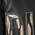 DIESEL ディーゼル / 2023AW 極美品 L-Met / DIESEL ロゴ レザー ジャケット / カウハイド / size 46 (BLACK)