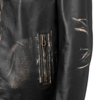DIESEL ディーゼル / 2023AW 極美品 L-Met / DIESEL ロゴ レザー ジャケット / カウハイド / size 46 (BLACK)