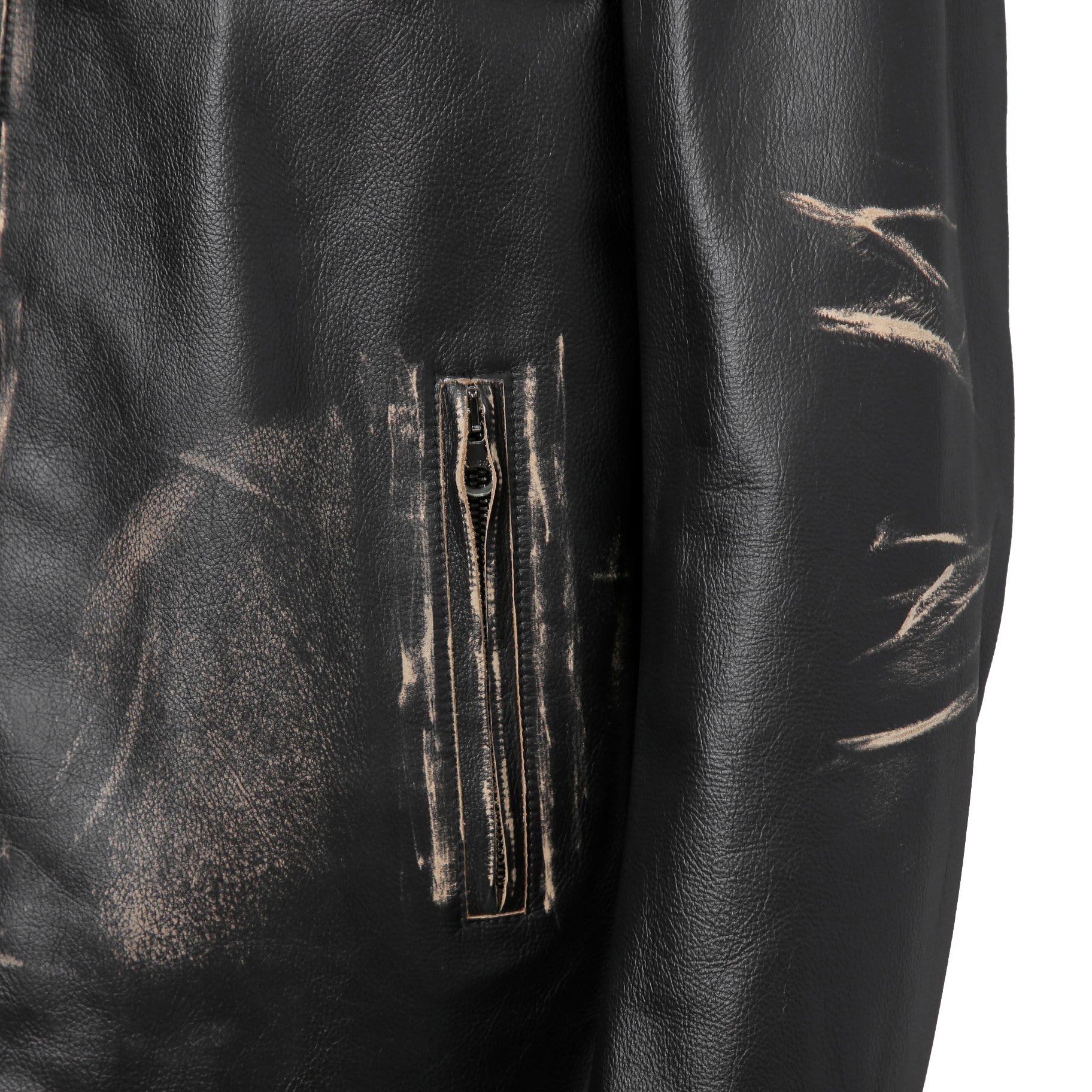 DIESEL ディーゼル / 2023AW 極美品 L-Met / DIESEL ロゴ レザー ジャケット / カウハイド / size 46 (BLACK)