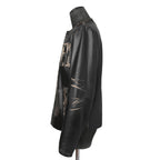 DIESEL ディーゼル / 2023AW 極美品 L-Met / DIESEL ロゴ レザー ジャケット / カウハイド / size 46 (BLACK)
