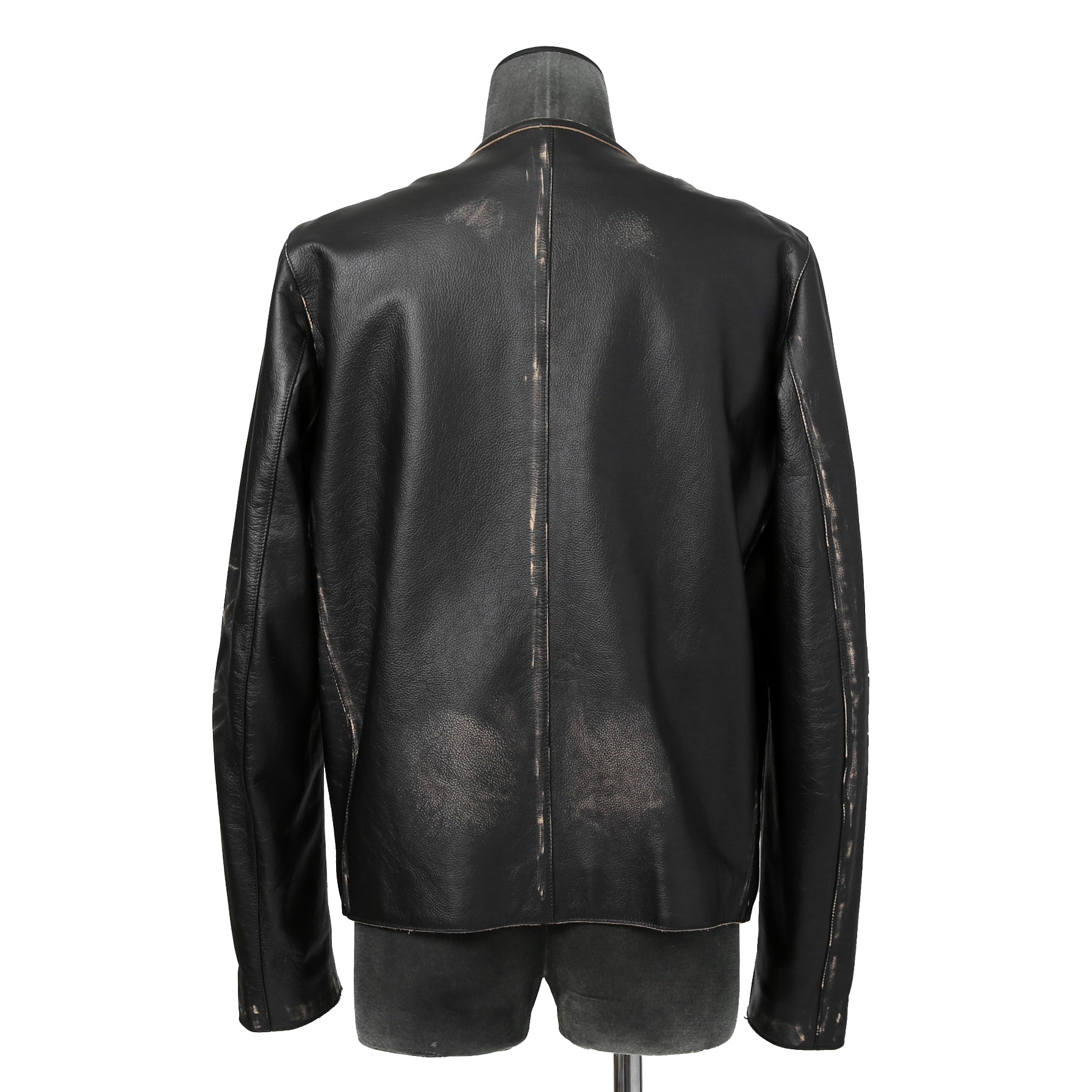 DIESEL ディーゼル / 2023AW 極美品 L-Met / DIESEL ロゴ レザー ジャケット / カウハイド / size 46 (BLACK)