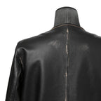 DIESEL ディーゼル / 2023AW 極美品 L-Met / DIESEL ロゴ レザー ジャケット / カウハイド / size 46 (BLACK)