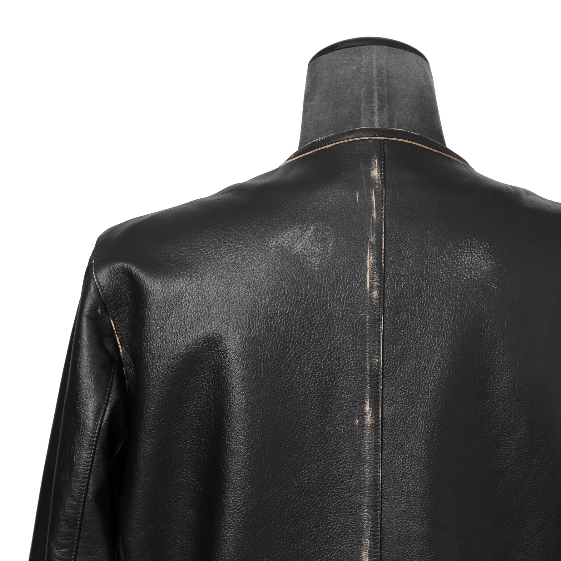 DIESEL ディーゼル / 2023AW 極美品 L-Met / DIESEL ロゴ レザー ジャケット / カウハイド / size 46 (BLACK)