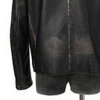 DIESEL ディーゼル / 2023AW 極美品 L-Met / DIESEL ロゴ レザー ジャケット / カウハイド / size 46 (BLACK)