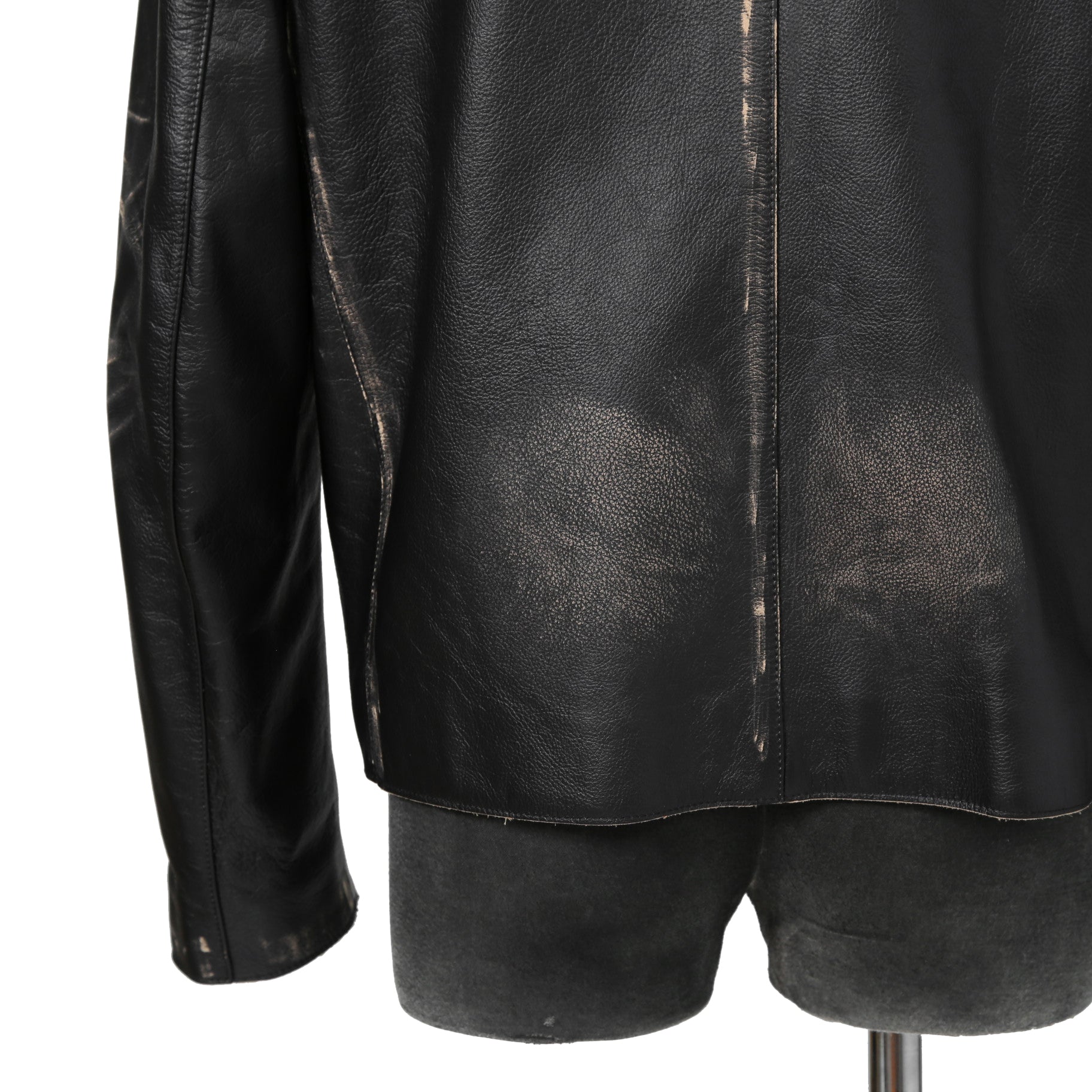 DIESEL ディーゼル / 2023AW 極美品 L-Met / DIESEL ロゴ レザー ジャケット / カウハイド / size 46 (BLACK)