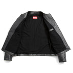 DIESEL ディーゼル / 2023AW 極美品 L-Met / DIESEL ロゴ レザー ジャケット / カウハイド / size 46 (BLACK)