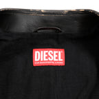 DIESEL ディーゼル / 2023AW 極美品 L-Met / DIESEL ロゴ レザー ジャケット / カウハイド / size 46 (BLACK)