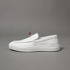 未使用 HERMES エルメス / ケリー金具 ゲーム スリッポン レザー スニーカー / カーフスキン / ローズゴールド バックル / size36 (23cm) WHITE シューズ