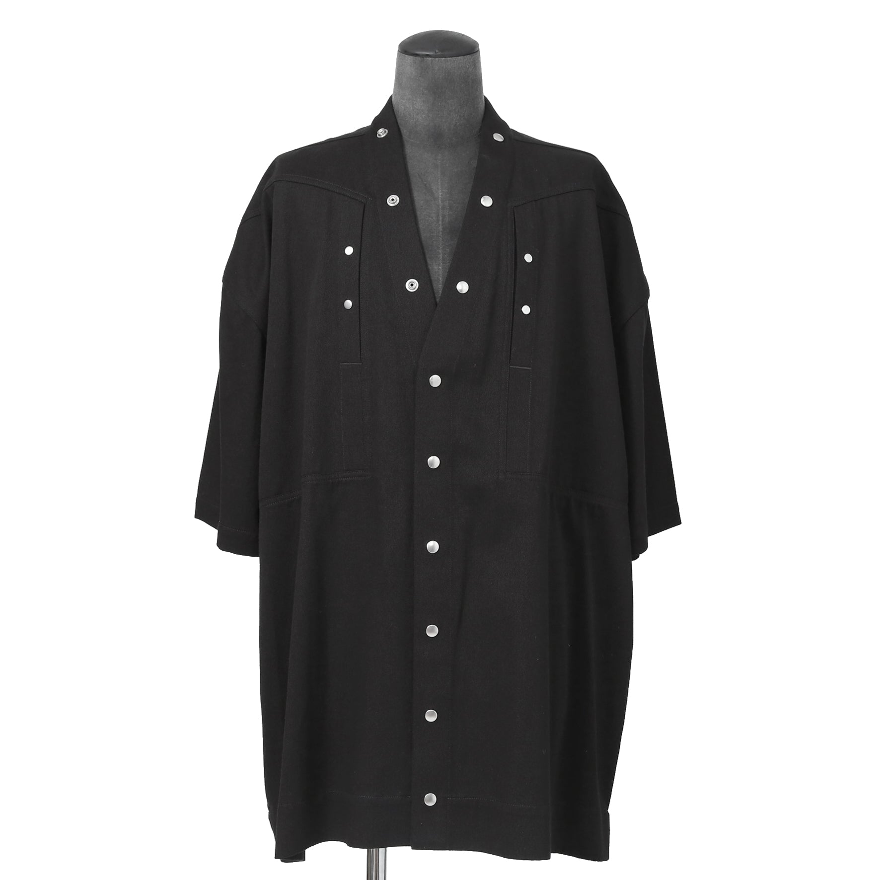 美品 Rick Owens リックオウエンス / 22SS FOGACHINE / FOGPOCKET MAGNUM 半袖シャツ / RU01B1294-HDX / size 48 (BLACK)