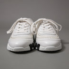 HERMES エルメス / 美品 ヘリンボーン編み バウンシング レザー スニーカー / size 36 (23cm) WHITE シューズ